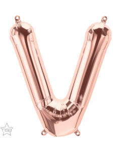 34 INCH FOIL ROSE GOLD LETTER V 1CTP-QUA-59888