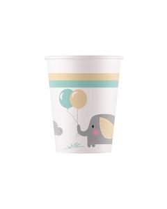 ECO COMP ELEPHANT BABY PAPER CUPS 200ML 8CT-PRO-91908