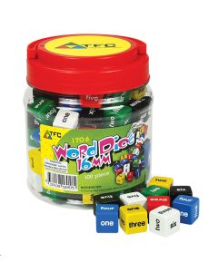 TFC-DICE 6 FACE WORDS 1-6 16MM JAR 100P-TFC-16057