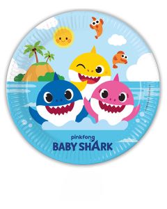 BABY SHARK PAPER PLATES LARGE 23CM 8CT NG-PRO-93459