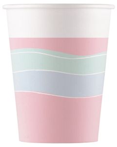 ELEGANT PARTY PAPER CUPS 200ML 8CT-PRO-93663