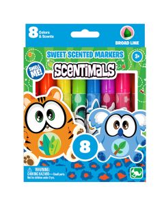 SCENTIMALS STATIONERY 8 BROADLINE SCENTED MARKERS-KAN-7041