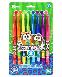 SCENTIMALS STATIONERY 8 SCENTED GEL PENS-KAN-7039