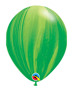 11 INCH LATEX RED GREEN RAINBOW SUPERAGATE 25CTP-QUA-91539