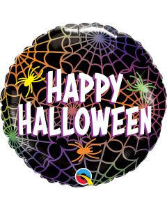 18 INCH FOIL HALLOWEEN SPIDERS AND WEBS 1CTP-QUA-14997