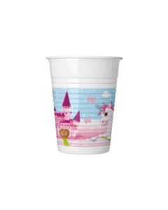 UNICORN PLASTIC CUPS 200ML 8CT-PRO-93549