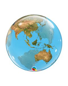 22 INCH SINGLE BUBBLE BALLOONS EARTH RND 1CTP-QUA-16871