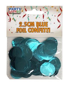 2.5CM BLUE FOIL CONFETTI 15G-BOR-82680