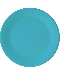 SOLID TURQUOISE PAPER PLATES LARGE 23CM 8CT NG-PRO-93524