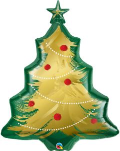 40 INCH FOIL CHRISTMAS TREE BRUSHED GOLD 1CTP-QUA-89972