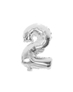 12 INCH AIRFILLED SILVER FOIL BALLOON 2 1CTP-PRO-89799