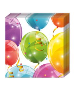 SPARKLING BALOON TWO PLY PAPER NAPKIS 33X33CM 20CT-PRO-88150