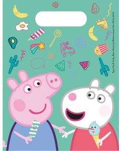 PEPPA PIG MESSY PLAY PLASTIC PARTY BAGS 6CT-PRO-91102