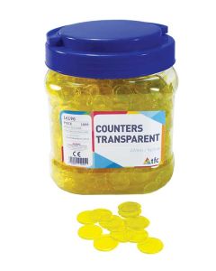 TFC-COUNTERS 22MM TRANSPARENT YELLOW 1000P-TFC-16190
