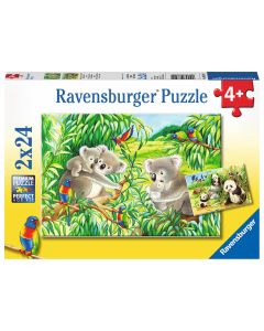 RAVENSBURGER 2X24PC PUZZLES SWEET KOALAS & PANDAS-RVG-7820