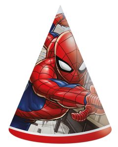 SPIDERMAN CRIME FIGHTER PAPER HATS 6CT-PRO-93952