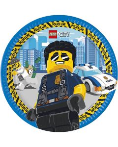 LEGO CITY PAPER PLATES 23CM 8CT - NG-PRO-93456