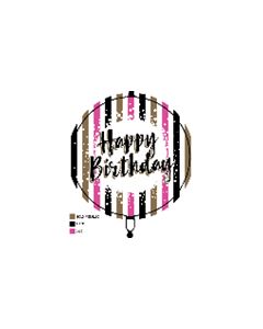 18 INCH AIR-HELIUM FOIL  BIRTHDAY PINK 1CTP-PRO-92430