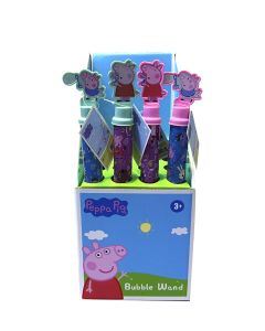 PEPPA PIG BUBBLE WAND WITH TOPPER ASSTD-LCY-83864