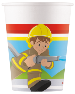 FIREFIGHTERS PAPER CUPS 200ML 8CT-PRO-94180