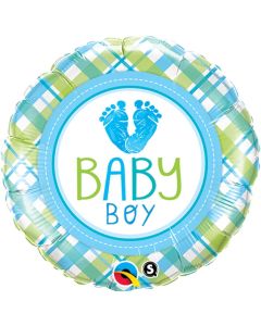 18 INCH FOIL RND BABY BOY LO(FEET)E 1CTP-QUA-25726