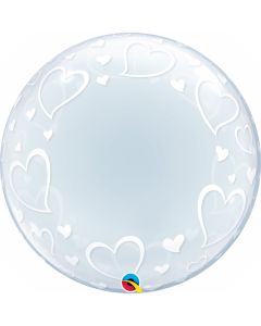 24 INCH DECO BUBBLE STYLISH HEARTS 1CTP-QUA-29505