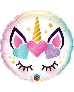 18 INCH FOIL RND UNICORN EYELASHES 1CTP-QUA-97399