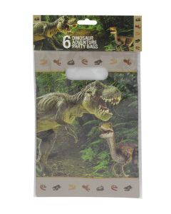 DINOSAUR ADVENTURE PARTY BAGS 6CT-LCY-82469
