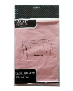 PLASTIC TABLE COVER-137CMx213CM(70G) PINK 1CT-LCY-80618