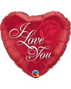 18 INCH FOIL I LOVE YOU RED ROSE 1CTP-QUA-24489