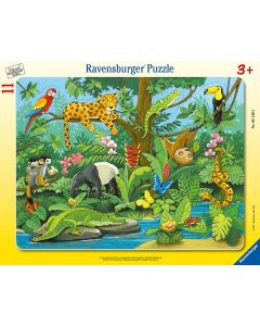 RAVENSBURGER FRAME PUZ 8-17PC ANIMALS IN FOREST-RVG-5140