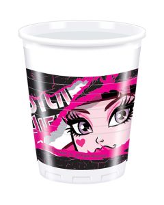 MONSTER HIGH PLASTIC CUPS 200ML 8CT-PRO-82076