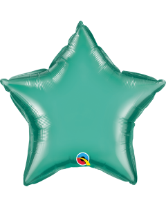 20 INCH FOIL STAR CHROME GREEN PLAIN FOIL 1 CTP-QUA-90103