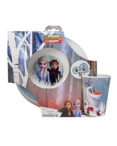 FROZEN II BLUE FOREST 3 PCS KIDS MICROWAVABLE SET-STO-82268