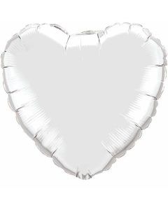 36 INCH FOIL SILVER HEART PLAIN 1CTL-QUA-12659