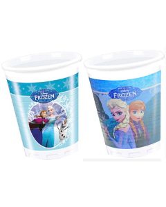 FROZEN ICE SKATING PLASTIC CUPS 200ML 8CT-PRO-85428