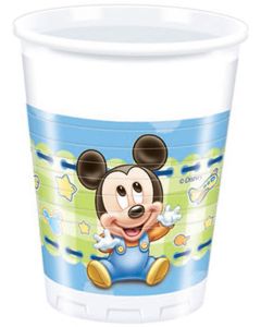 BABY MICKEY PLASTIC CUPS 200ML 8CT-PRO-84346