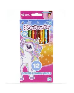 SCENTICORNS STATIONERY 12 SCENTED COLORED PENCILS-KAN-7067