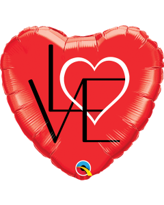 9 INCH FOIL HEART LOVE 1CTL-QUA-58560