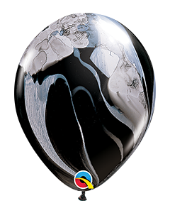 11 INCH LATEX BLACK AND WHITE SUPERAGATE 100CTP-QUA-43805