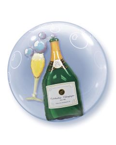 24 INCH ROUND BUBBLE BUBBLY WINE BOTTLE&GLASS 1CTP-QUA-68810