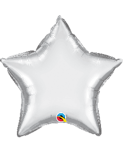 20 INCH FOIL STAR CHROME SILVER 1CTP