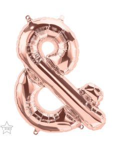 16 IN FOIL AMPERSAND ROSE GOLD AIR FILLED 1CTP-QUA-59225