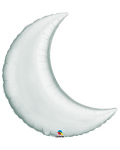35 INCH FOIL CRESCENT MOON SILVER PLAIN 1CTL-QUA-36531