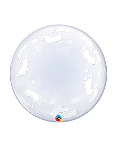 24 INCH DECO BUBBLE BABY FOOTPRINTS 1CTP-QUA-49459
