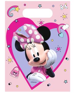 MINNIE JUNIOR PLASTIC PARTY BAGS 6CT-PRO-94066