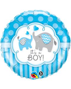 18 INCH FOIL RND ITS A BOY ELEPHANTS 1CTP-QUA-45109