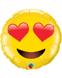 28 INCH SMILEY FACE WITH HEART EYES 1CTP-QUA-97541