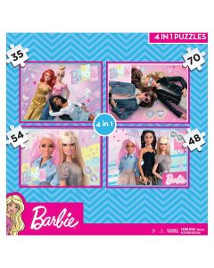 BARBIE 4 IN 1 PUZZLE (35+48+54+70)-LCY-82102