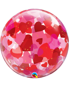 22 INCH SINGLE BUBBLE I LOVE YOU PAPER HEARTS 1CTP-QUA-20941